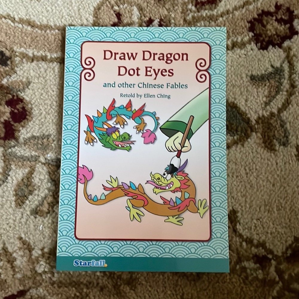⭐️ 3/$15 Starfall Homeschool Book Chinese Fables Draw Dragon Dot Eyes